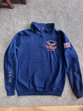 Navy 1/4 Zip Sweatshirt - 250th Anniversary
